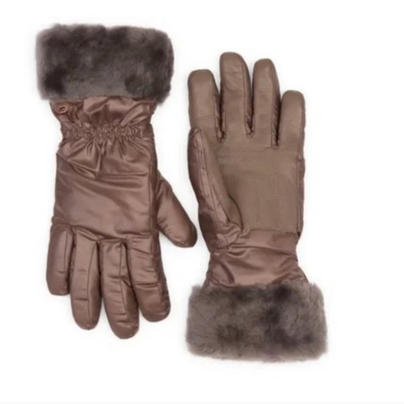 COPY - UGG Touch Screen Compatible Shearling  Trimmed Gloves All Weather Size S… - Picture 1 of 11